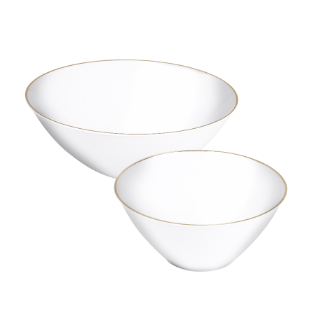 Gilded Acrylic Small Soup Bowls