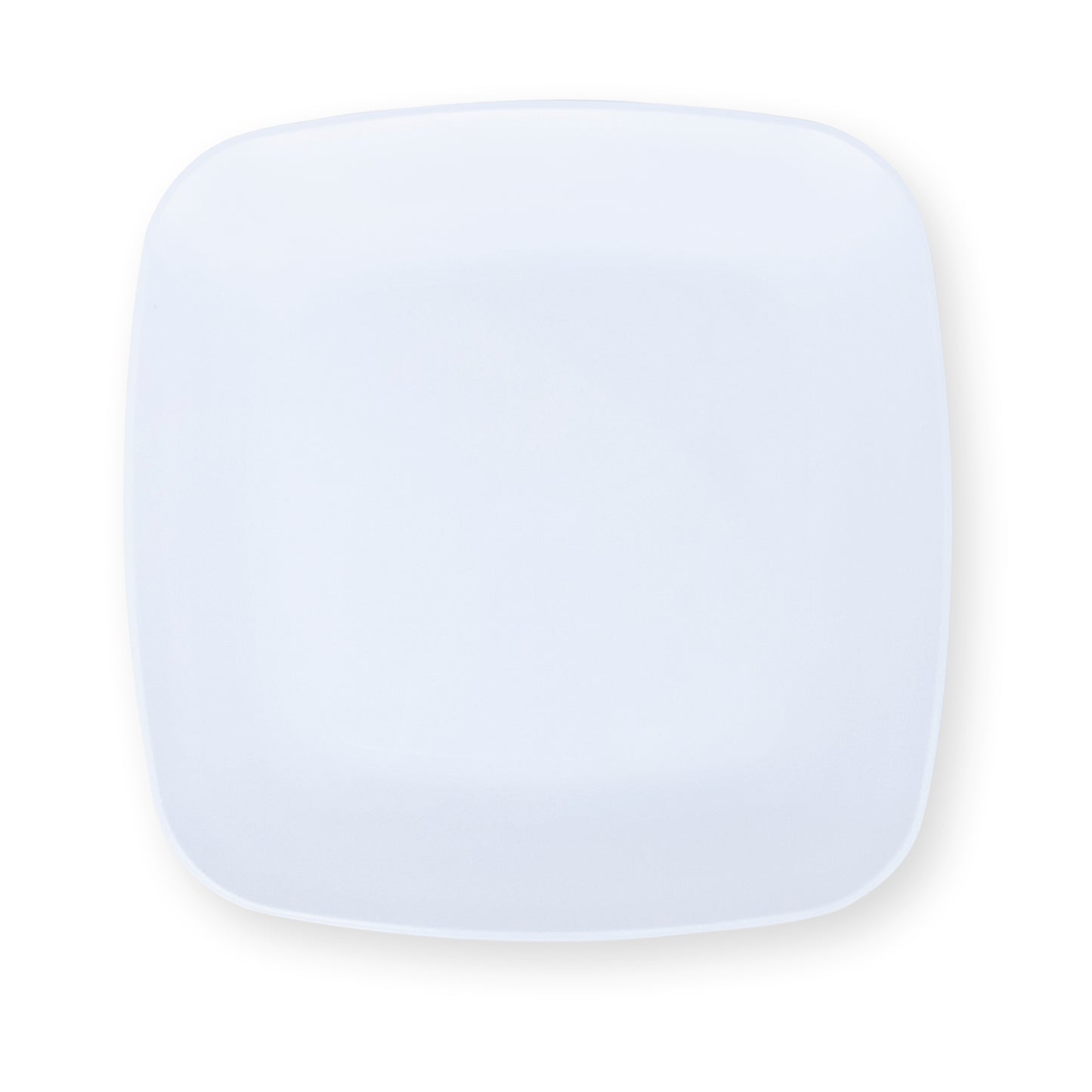 White Beveled Square Salad Plates - Bulk