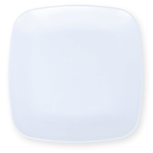 White Beveled Square Plates