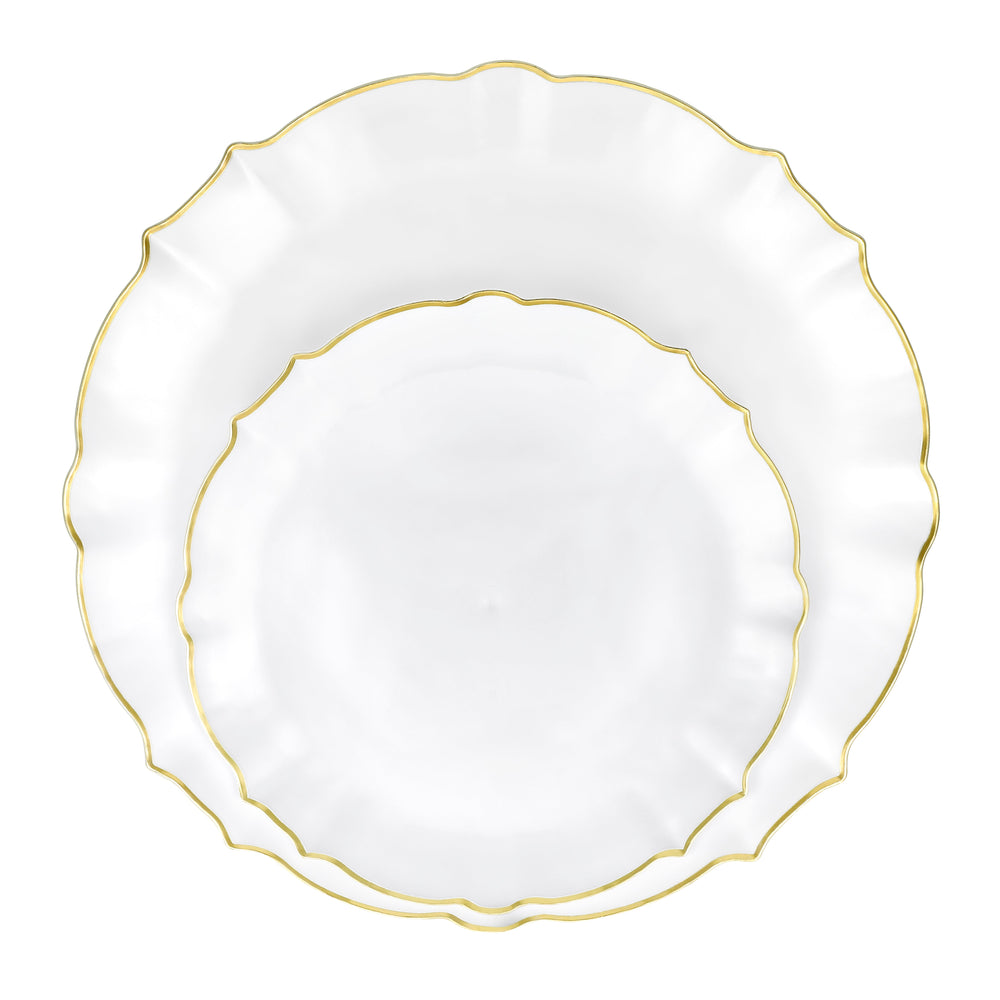 White and Gold Regal Combo Plates