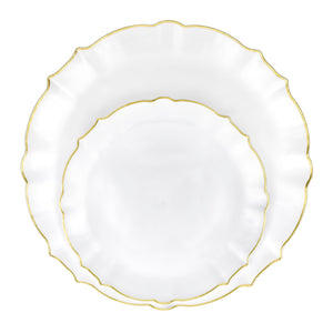 White and Gold Regal Combo Plates