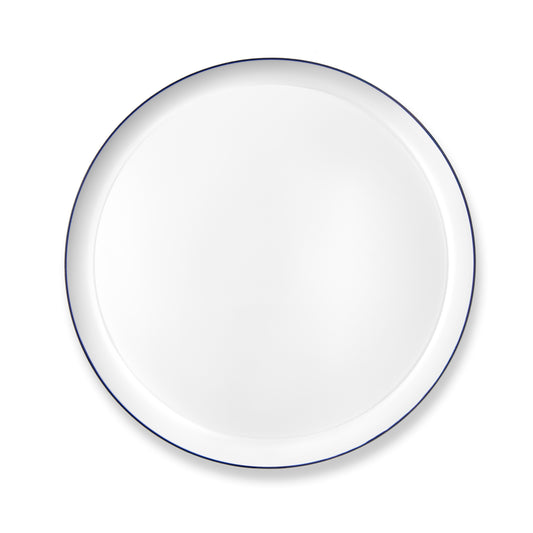 White and Blue Contour Salad Plates (Large)