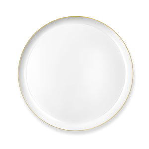 White and Gold Contour Plates