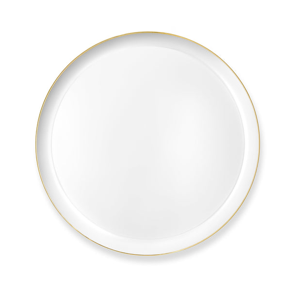 White and Gold Contour Plates