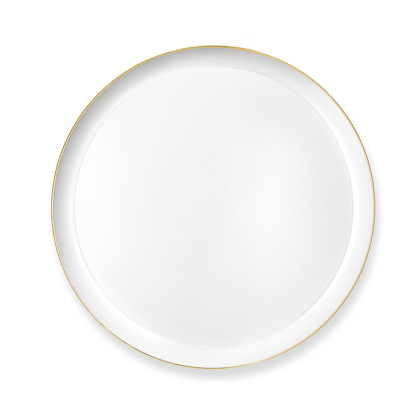 White and Gold Contour Salad Plates (Large)