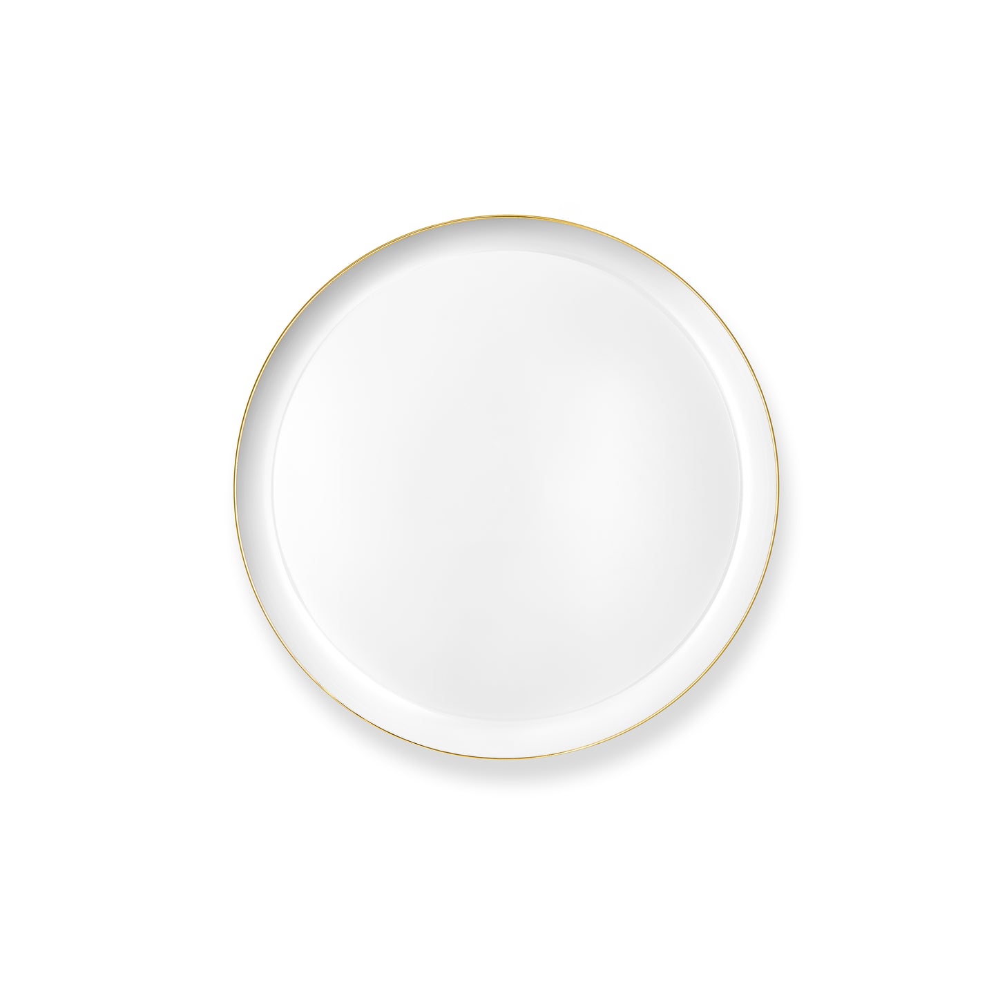 White and Gold Contour Salad Plates