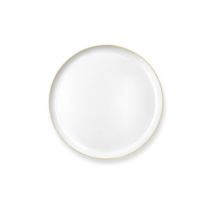 White and Gold Contour Plates