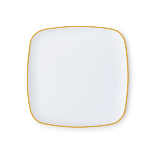 Square Tray Gold & White 12"