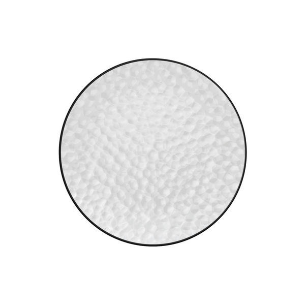 Clear & Black Rim Hammered Plates