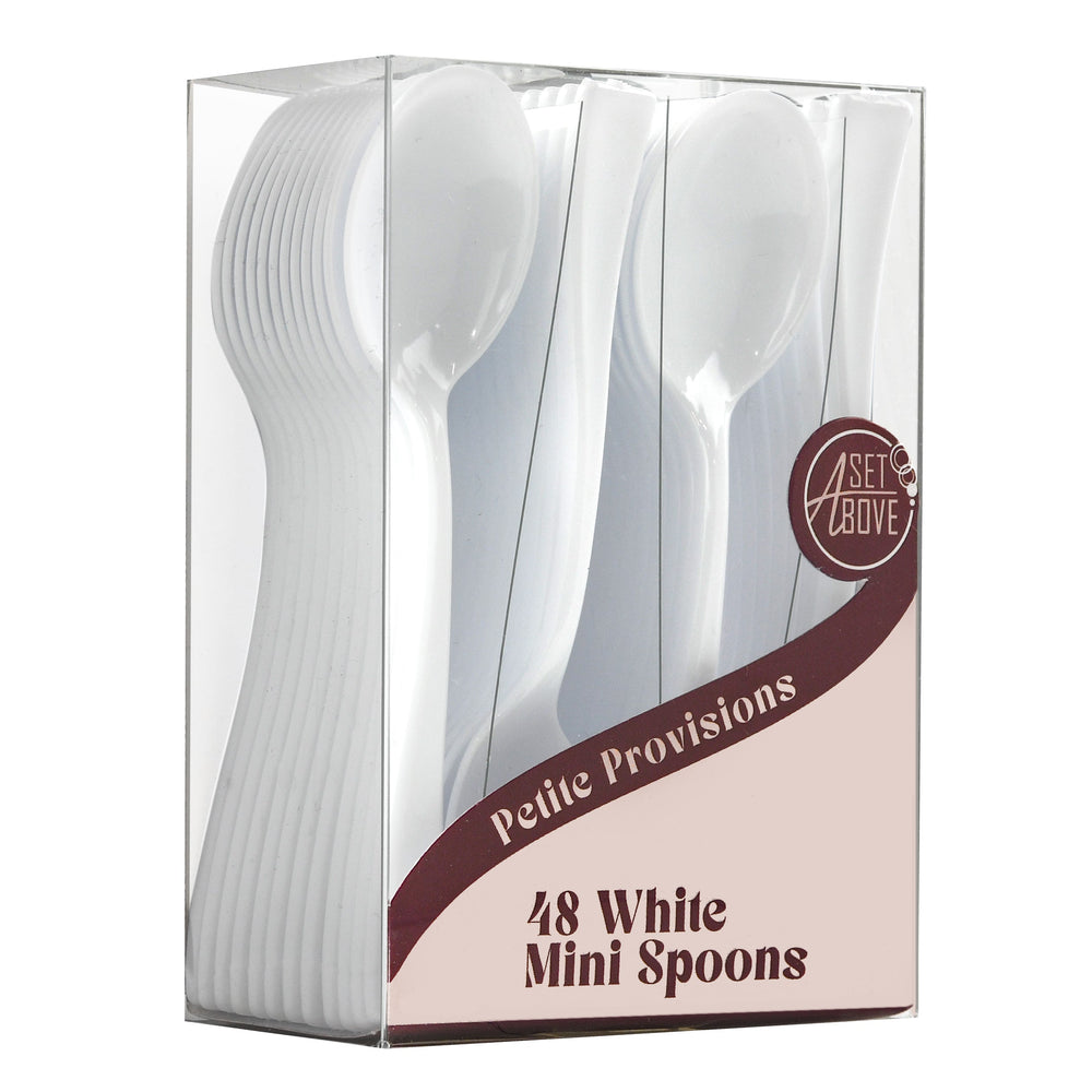 Mini White Spoon & Fork Combo