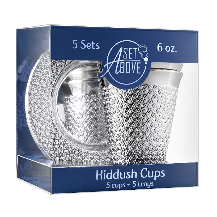 Traditional Kiddush Cups & Trays