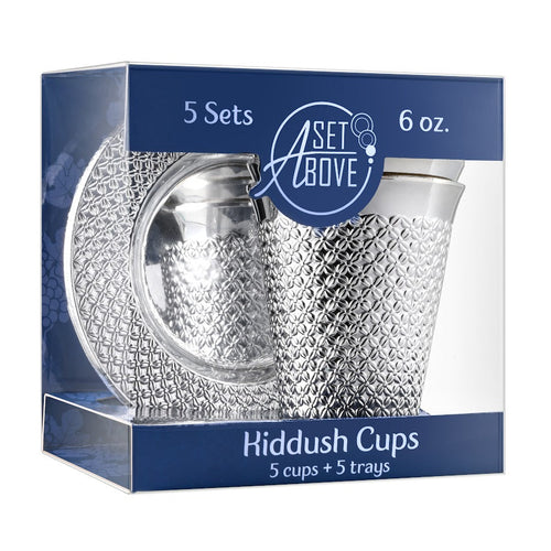Traditional Kiddush Cups & Trays