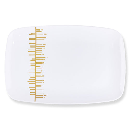 White and Gold Linear Plates