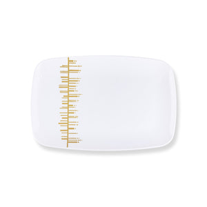 White and Gold Linear Plates