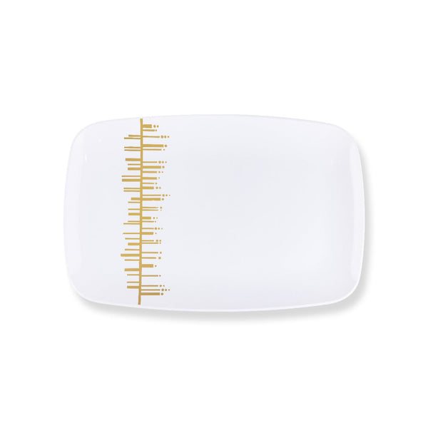 White and Gold Linear Plates