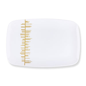White and Gold Linear Plates