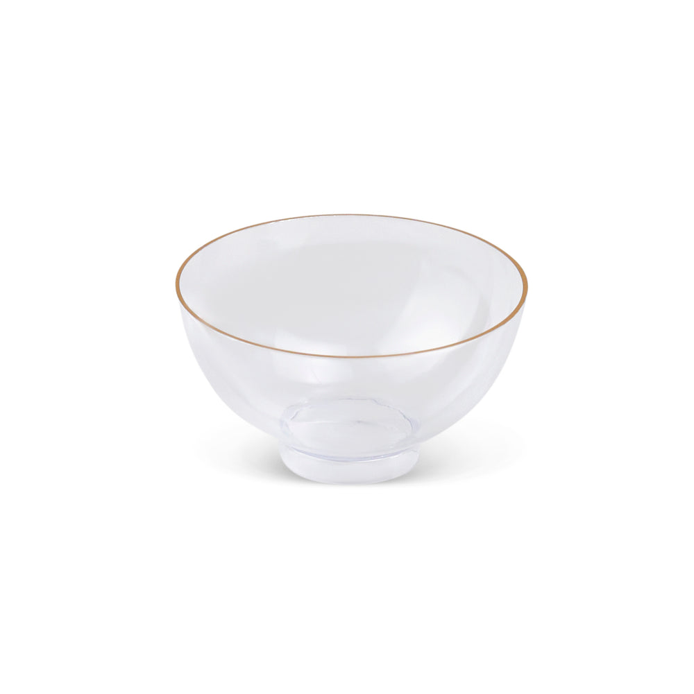 Clear Mini Appetizers with Gold Rim