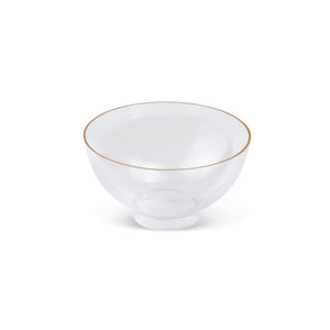 Clear Mini Appetizers with Gold Rim
