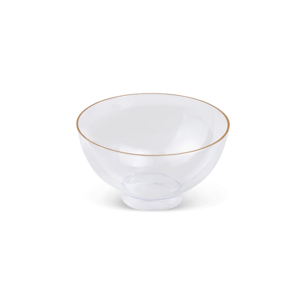 Clear Mini Appetizers with Gold Rim
