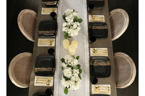 Gold & Black Wavelet Plates