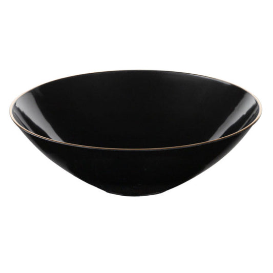 Salad Bowl Black and Gold Large