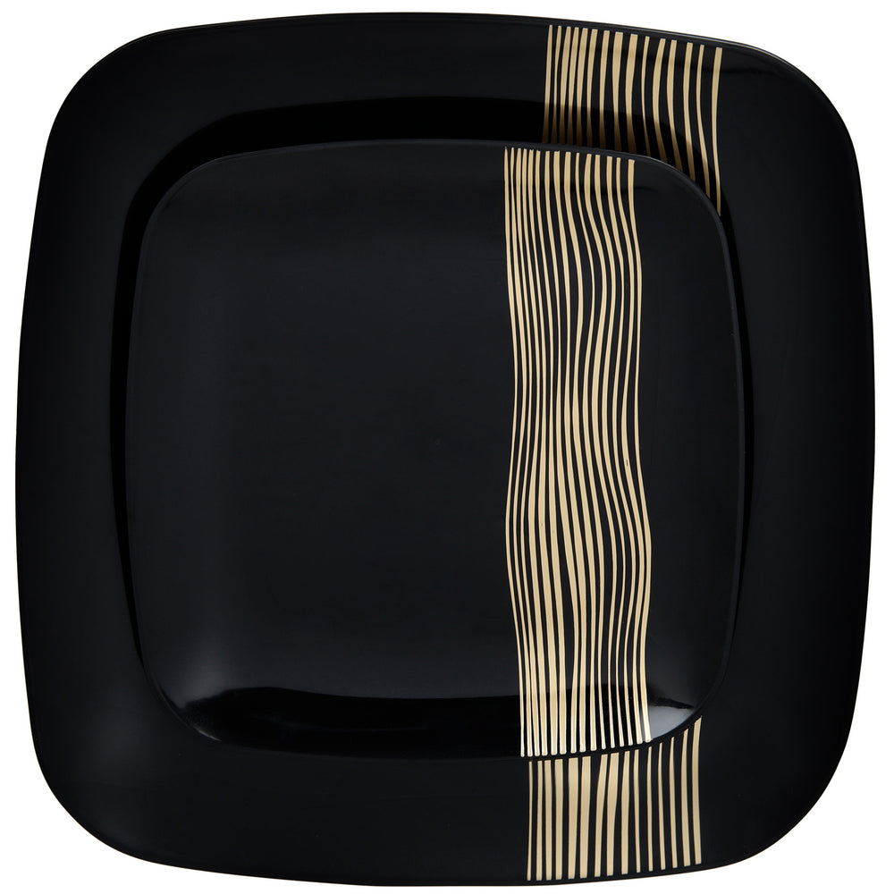 Gold & Black Wavelet Plates
