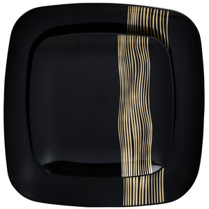 Gold & Black Wavelet Plates