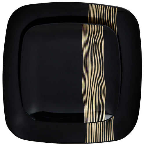 Gold & Black Wavelet Plates