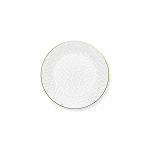 Clear & Gold Rim Hammered Plates