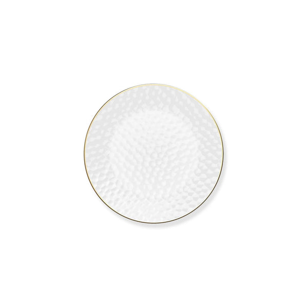 Clear & Gold Rim Hammered Plates