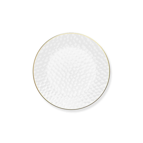 Clear & Gold Rim Hammered Salad Plates