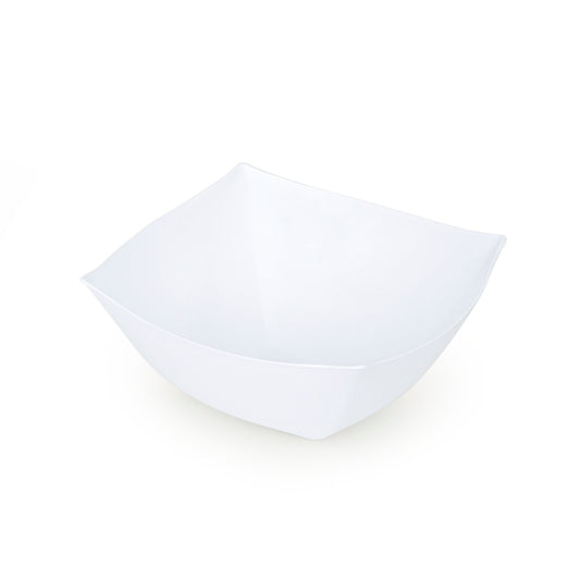 White Beveled Small Soup Bowls