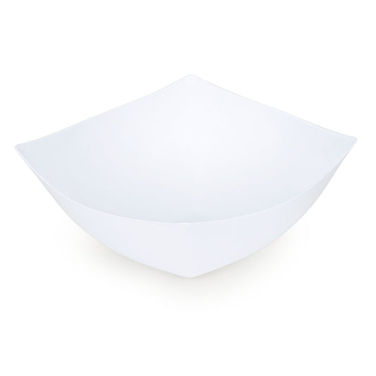 White Beveled Large Soup Bowls