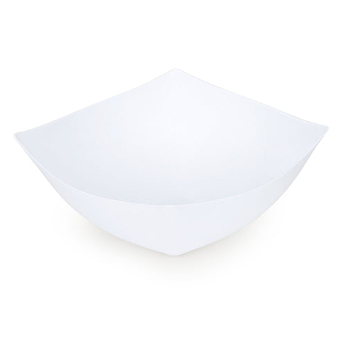 White Beveled Large Soup Bowls