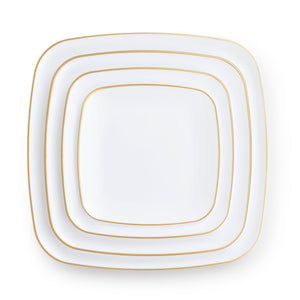 Gilded Pearl Square Plates