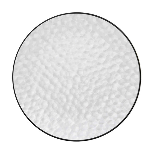 Clear & Black Rim Hammered Plates