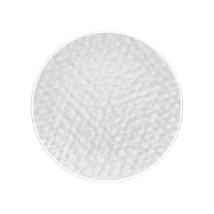 Clear & White Rim Hammered Plates