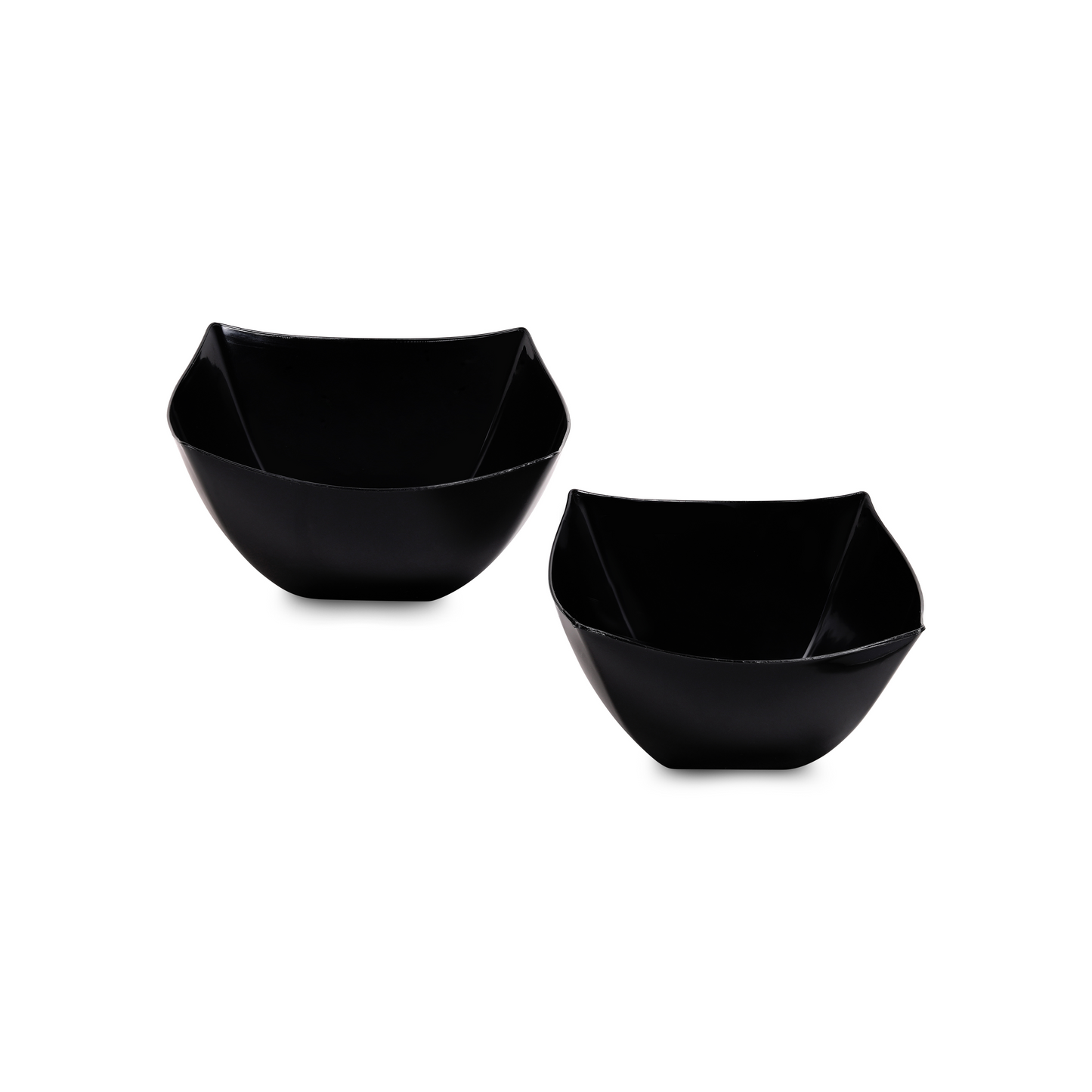 Black Beveled Bowls