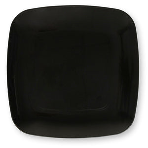 Black Beveled Square Plates