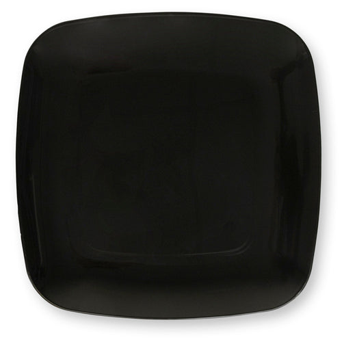 Black Beveled Square Plates