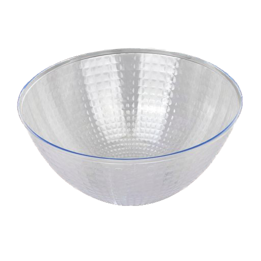 Clear Hammered Salad Bowls