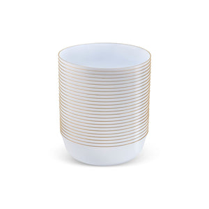 White and Gold Contour Plates