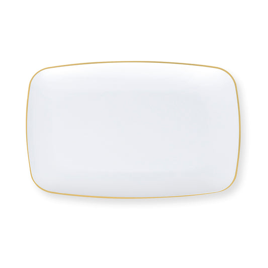 Oblong Gilded Pearl Appetizer Plates