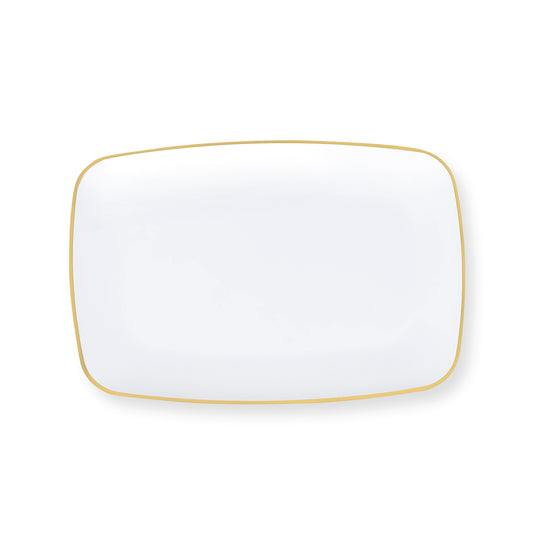 Oblong Gilded Pearl Salad Plates