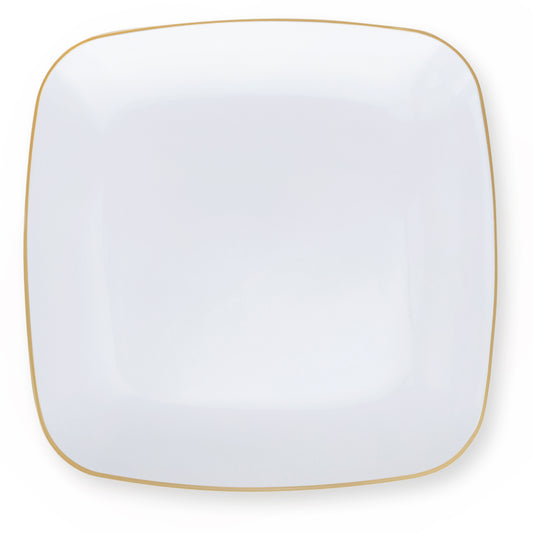 Gilded Pearl Square Dinner Plates 40ct.