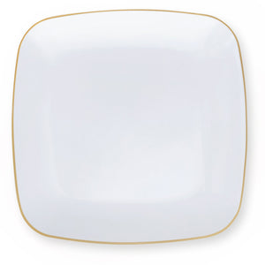 Gilded Pearl Square Plates