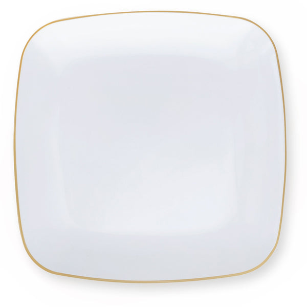 Gilded Pearl Square Plates