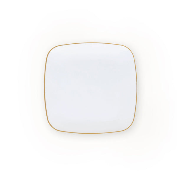 Gilded Pearl Square Plates