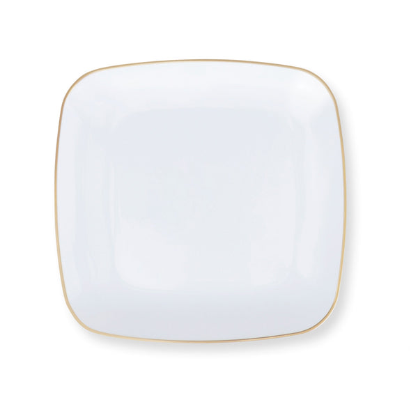 Gilded Pearl Square Plates