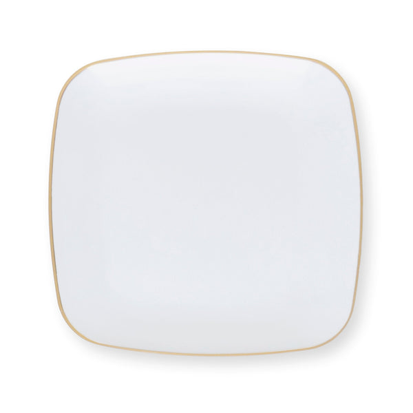 Gilded Pearl Square Plates